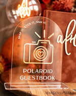 HOCHZEITS-GÄSTEBÜCHER Instax Sofortbildbuch Fall Terracotta Gold Acryl Hochzeits-Gästebuch personalisiert und Unterschrift-Set, Samt Rost Sofortbildbuch Boho Elegant Instax Hochzeitsfotos Gästebuch22