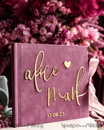 HOCHZEITS-GÄSTEBÜCHER Instax Sofortbildbuch Mauve Gold Acryl Hochzeitsgäste Buch Personalisierte und Signatur Set, Velours Staubige Rose Sofortbildbuch Boho Elegante Instax Hochzeitsfoto Gästebuch27