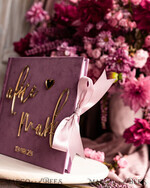 HOCHZEITS-GÄSTEBÜCHER Instax Sofortbildbuch Mauve Gold Acryl Hochzeitsgäste Buch Personalisierte und Signatur Set, Velours Staubige Rose Sofortbildbuch Boho Elegante Instax Hochzeitsfoto Gästebuch27
