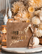 HOCHZEITS-GÄSTEBÜCHER Instax Sofortbildbuch Herbst beige Gold Acryl Hochzeitsgästebuch personalisiert und Acrylschild-Set, Tan Taupe Samt Sofortbildbuch Boho Elegant Instax Hochzeitsfotogästebuch, Erdtönige Acryl Instax Gästebuchschild, Neutraler Samt Fotobuch.28