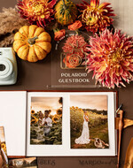 HOCHZEITS-GÄSTEBÜCHER Instax Sofortbildbuch Fall Terracotta Gold Acryl Hochzeitsgästebuch personalisiert und Signaturset, Velvet Rust Sofortbildbuch Boho Elegant Instax Hochzeitsfoto Gästebuch14