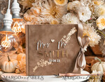 HOCHZEITS-GÄSTEBÜCHER Instax Sofortbildbuch Fall beige Gold Acryl Hochzeitsgastbuch personalisiert, Tan Taupe Samt Sofortbildbuch Boho elegant Instax Hochzeitsfoto-Gästebuch, erdiger Acryl Instax Gästebuch-Schild, neutraler Samt Fotobuch8