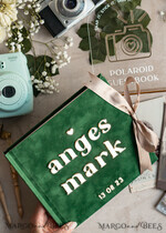 HOCHZEITS-GÄSTEBÜCHER Instax Sofortbildbuch Smaragdgrünes Gold-Acryl-Hochzeitsgastbuch personalisiert und mit Unterschrift-Set, Samtgrün Garten Grün Instant-Fotobuch Boho Elegantes Instax-Hochzeitsfoto-Gästebuch14