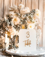 TISCHDEKORATIONSCHILDER   Acryl Tischdekoration Zahlen Acryl gefrorene Tischnummern, frosted Acryl und goldenes Schild, goldene Plexi-Tischnummern, luxuriöse Hochzeits-Tischdekoration, Hochzeitsbeschilderung goldene Spiegel-Tischnummern8