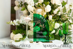 TISCHDEKORATIONSCHILDER   Acryl Tischdekoration Zahlen Acryl Halbbogen Grün Bar Menü, Transparentes Acryl und Gold Bar Menü, Grün Gold Plexi Getränk Bar Menü, Grünes Luxus Getränk Bar Tischdeko, Botanische Hochzeit14