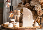 TISCHDEKORATIONSCHILDER   Acryl Tischdekoration Zahlen Acrylbogen Beige Ombre Dessertmenü, klarer Acryl Gold Taupe Candy Bar Schild, Nude Gold Plexi Tischbogen Menü, luxuriöse Beige Ombre Hochzeits Tischdekoration, Hochzeitsbeschilderung goldenem Spiegel Dessertmenü19