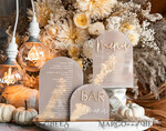 TISCHDEKORATIONSCHILDER   Acryl Tischdekoration Zahlen Acrylbogen Cappuccino Tischmenü, klare Acryl- und Goldschilder, Nude-Gold Plexi Tischnummern, tanfarbene Luxus-Hochzeitstischdekoration, erdige Hochzeitsbeschilderung goldene Spiegel Tischnummern25