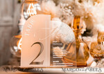 TISCHDEKORATIONSCHILDER   Acryl Tischdekoration Zahlen Acrylbogen Tischnummer und Menü-Kombination, klares und gefrorenes Acrylgold-Schild, goldene Plexi-Tischnummer und Menü-Kombination Luxus Hochzeits-Tischdekoration, Hochzeitssignalisation21