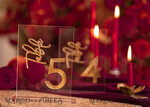 TISCHDEKORATIONSCHILDER   Acryl Tischdekoration Zahlen Transparente Acryl-Tischnummern, klare Acryl- und goldene Schilder, goldene Plexi-Tischnummern, luxuriöse Hochzeits-Tischdekoration, Hochzeitsbeschilderung goldene Spiegel-Tischnummern.8