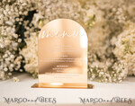 TISCHDEKORATIONSCHILDER   Acryl Tischdekoration Zahlen Acrylbogen Tischmenü, Goldspiegel Acryl und goldenes Schild, Gold Plexi Tischnummern, Luxuriöse Hochzeits Tischdekoration, 3D Hochzeitsbeschilderung goldene Spiegeltischnummern10