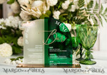 TISCHDEKORATIONSCHILDER   Acryl Tischdekoration Zahlen Acrylbogen Grünes Bar Menü, Smaragdgrünes und goldenes Bar Menü, Grünes Acryl Gold Plexi Getränkebar Menü, Luxus Hochzeits Getränkebar Tischdekoration, Hochzeitsbeschilderung11