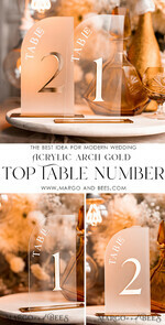TISCHDEKORATIONSCHILDER   Acryl Tischdekoration Zahlen Acrylbogen Tischnummern, klare Acryl- und goldene Beschilderung, goldene Plexi Tischnummern, luxuriöse Hochzeits Tischdekoration, 3D goldener Spiegel Hochzeitsbeschilderung, bearbeitbarer Text10