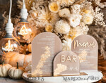 TISCHDEKORATIONSCHILDER   Acryl Tischdekoration Zahlen Acrylbogen Cappuccino Bar Menü, Klare Acryl- und Gold-Bar-Menü, Nude Taupe Gold Plexi Getränkebar-Menü, Tan Luxus Hochzeits-Getränkebar Tischdekoration, Erdige Hochzeitsbeschilderung Goldener Spiegel Bar Menü45