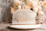 TISCHDEKORATIONSCHILDER   Acryl Tischdekoration Zahlen Acrylbogen gefrorenes Tischschild, weiße und goldene Tischschilder, goldenes 3D-Tischschild, elegante luxuriöse Hochzeitsdeko für Mr & Mrs, Glam Hochzeitsbeschilderung.10