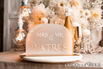 TISCHDEKORATIONSCHILDER   Acryl Tischdekoration Zahlen Acrylbogen gefrorenes Tischschild, weiße und goldene Tischschilder, goldenes 3D-Tischschild, elegante luxuriöse Hochzeitsdeko für Mr & Mrs, Glam Hochzeitsbeschilderung.10