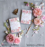 HOCHZEITSVERSPRECHEN  
 modern  
 Hochzeitsgelübde individuelle Karte, Personalisierte Hochzeitsgelübde Heftchen, Personalisierte Hochzeitsgelübde Bücher, Individuelle Gelübde Bücher, Rosa Blumen Hochzeitsgelübde Buch2