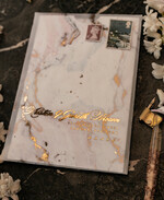 PROBENNEHMESERVICE
 Muster
 Gold-Marmor-Hochzeitseinladung Muster, luxuriöses handgefertigtes Musterset, Goldfolien-Hochzeitseinladung, Pocket-Marmor-Goldeinladungen Musterset24