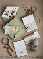 PROBENNEHMESERVICE
 Muster
 Muster, maßgeschneidertes Musterset Gold Salbeigrün Pass Hochzeitseinladung, Goldene Hochzeitskarten Boarding Pass, Grün Reise Pass Hochzeitseinladungen im Ausland, Hochzeitskarten für das Reiseziel Griechenland, Toskana Reisekarten Hochzeitsstationery Italien Weltkarte.28