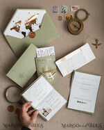 PROBENNEHMESERVICE
 Muster
 Muster, maßgeschneidertes Musterset Gold Salbeigrün Pass Hochzeitseinladung, Goldene Hochzeitskarten Boarding Pass, Grün Reise Pass Hochzeitseinladungen im Ausland, Hochzeitskarten für das Reiseziel Griechenland, Toskana Reisekarten Hochzeitsstationery Italien Weltkarte.28