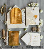 PROBENNEHMESERVICE
 Muster
 muster Elegante Goldhochzeitskarten, Luxus Gold Acryl Hochzeitskarte, Goldene Marmor Hochzeitskarten, Bogen Glamour Hochzeits Einladung Set4
