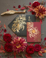 PROBENNEHMESERVICE
 Muster
 Gold Maroon Hochzeits Einladung Muster, handgemachtes Glamour Muster Set, Burgunder und Gold Folien Hochzeits Einladung, Schwarz und Burgunder Einladungen Muster Set14