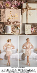Brautjungfer/Trauzeuge Box WIRST DU MEINE BRAUTJUNGEFRIENDE SEIN? Brautjungfer Hochzeitsgeschenkbox, Satinrobe Brautjungfer Vorschlag, natürliches Set für die Hochzeit14