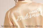 Brautjungfer/Trauzeuge Box HOCHZEITSROBE  
 Champagner Satin Brautjungfernrobe, elegante Robe für die Brautjungfer, mit Ihrer individuellen Beschriftung, weiche Brautjungfernhochzeitsrobe.3