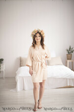 Brautjungfer/Trauzeuge Box HOCHZEITSROBE  
 Satin Hochzeitsrobe für die Trauzeugin - Willst du meine Trauzeugin sein?, elegante cremefarbene Brautjungfernrobe5