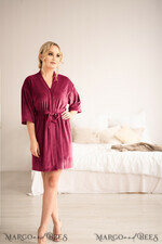 FRISCH VERHEIRATETES PAAR GESCHENKE Brautgeschenke Burgunderhochzeitsrobe für Braut und Brautjungfern, elegante mauve Burgunderhochzeit, Brautjungfer Brautrobe4