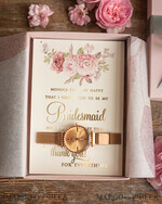 Brautjungfer/Trauzeuge Box Brautjungfer DANKE oder VORSCHLAG KLEINE BOX Danke Brautjungfer Box Personalisierte Karte Trauzeugin Uhr Geschenkbox4