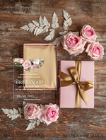 Brautjungfer/Trauzeuge Box Brautjungfer DANKE oder VORSCHLAG KLEINE BOX Brautjungfernrobe Geschenkbox, Trauzeugin Geschenkvorschlagbox, Brautjungfern goldene Robe8