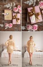 Brautjungfer/Trauzeuge Box Brautjungfer DANKE oder VORSCHLAG KLEINE BOX Brautjungfernrobe Geschenkbox, Trauzeugin Geschenkvorschlagbox, Brautjungfern goldene Robe8