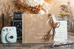HOCHZEITS-GÄSTEBÜCHER Samtkissen Instax Gästebuch Nude Boho Instax Samt Hochzeitsgästebuch Gold, Beige Sofort-Hochzeitsgästebuch, Polaroid Samt Gästebuch Taupe Golden Hochzeit10