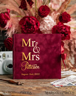 HOCHZEITS-GÄSTEBÜCHER Samtkissen Instax Gästebuch Luxuriöses Burgunder Instax Samt Hochzeits-Gästebuch Gold, Großes Instant Hochzeits-Gästebuch, Polaroid Samt Gästebuch Maronenhochzeit9