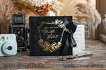 HOCHZEITS-GÄSTEBÜCHER Samtkissen Instax Gästebuch Schwarzes Boho Instax Samt Hochzeits-Gästebuch Gold, Schwarzes Instant Hochzeits-Gästebuch, Polaroid Samt Gästebuch Schwarz Golden Hochzeit8