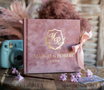 HOCHZEITS-GÄSTEBÜCHER Samtkissen Instax Gästebuch Boho Blush Pink Instax Samt Hochzeits-Gästebuch Gold, Großes Sofort-Hochzeits-Gästebuch, Polaroid Samt-Gästebuch Pink Golden Hochzeit11