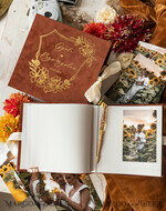 HOCHZEITS-GÄSTEBÜCHER Samtkissen Instax Gästebuch Terrakotta Gold personalisiertes Hochzeitsgästebuch, Samt Erinnerungsfotoalbum, Herbsthochzeit, Polaroid Samt Gästebuch17