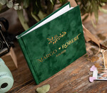 HOCHZEITS-GÄSTEBÜCHER Samtkissen Instax Gästebuch Luxus Grün Instax Samt Hochzeitsgäste Buch Gold, Großes Sofort Hochzeitsgäste Buch, Grüner Polaroid Samt Gästebuch7