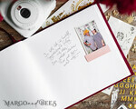 HOCHZEITS-GÄSTEBÜCHER Samtkissen Instax Gästebuch Boho Burgunder Instax Samt Hochzeits-Gästebuch Gold, Großes Instant Hochzeits-Gästebuch, Kastanienbraunes Polaroid Samt-Gästebuch Marsala Golden Hochzeit12