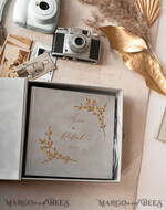 HOCHZEITS-GÄSTEBÜCHER Samtkissen Instax Gästebuch Grau Gold Personalisiertes Hochzeitsgästebuch, Samt Erinnerungsfoto Hochzeit, Luxus Hochzeitsgästebuch, Polaroid Samt Gästebuch15