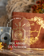 HOCHZEITS-GÄSTEBÜCHER Samtkissen Instax Gästebuch Terrakotta Gold personalisiertes Gästebuch für Hochzeiten und Acryl-Instax-Schild, Samt-Erinnerungsfotobuch und klares Schildset für die Herbsthochzeit, Polaroid-Samt-Gästebuch und Plexi-Instax-Schild-Set.29