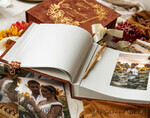 HOCHZEITS-GÄSTEBÜCHER Samtkissen Instax Gästebuch Terrakotta Gold Personalisierte Hochzeits-Gästebuch, Samt Erinnerungsfoto Herbsthochzeit, Luxuriöses Hochzeits-Gästebuch, Polaroid Samt Gästebuch17