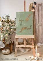 TISCHPLÄNE UND WILLKOMMENSCHILDER FÜR HOCHZEITEN Plexi Gold / Samt Acryl Salbeigrün & Gold Hochzeits-Willkommensschild, bemaltes Acryl- & Gold-Hochzeits-Willkommensschild, Grünpflanzen Gold Plexi Hochzeits-Willkommensschild, Luxushochzeits-Willkommensschild, Toskana Hochzeitsbeschilderung Golden Spiegel Hochzeits-Willkommensschild.17