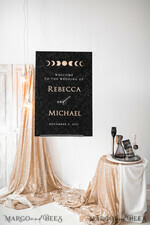 TISCHPLÄNE UND WILLKOMMENSCHILDER FÜR HOCHZEITEN Plexi Gold / Samt Luxuriöses schwarzes Samt-Hochzeit Willkommen-Schild, goldene Hochzeitsdekoration, personalisiertes Hochzeitsschild, Hochzeitsgeschenk, Willkommen-Hochzeitsboard14