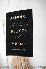 TISCHPLÄNE UND WILLKOMMENSCHILDER FÜR HOCHZEITEN Plexi Gold / Samt Luxuriöses schwarzes Samt-Hochzeit Willkommen-Schild, goldene Hochzeitsdekoration, personalisiertes Hochzeitsschild, Hochzeitsgeschenk, Willkommen-Hochzeitsboard14