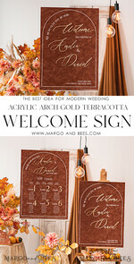 TISCHPLÄNE UND WILLKOMMENSCHILDER FÜR HOCHZEITEN Plexi Gold / Samt Herbsthochzeit Willkommensschild, luxuriöses Samtrosthochzeit Willkommensschild, goldene Hochzeitsdekoration, personalisiertes Rosthochzeitsschild, Hochzeitsempfangset, Herbst Willkommenshochzeitsboard30