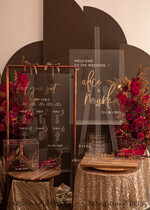 TISCHPLÄNE UND WILLKOMMENSCHILDER FÜR HOCHZEITEN Plexi Gold / Samt Luxuriöses klares und goldenes Hochzeitswillkommensschild, goldene Hochzeitsdekoration, personalisiertes Hochzeitsschild, Hochzeitsbrett, Willkommenshochzeitsbrett11