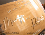 TISCHPLÄNE UND WILLKOMMENSCHILDER FÜR HOCHZEITEN Plexi Gold / Samt Luxuriöses klares und goldenes Hochzeitswillkommensschild, goldene Hochzeitsdekoration, personalisiertes Hochzeitsschild, Hochzeitsboard, Willkommenshochzeitsboard25