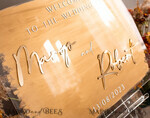 TISCHPLÄNE UND WILLKOMMENSCHILDER FÜR HOCHZEITEN Plexi Gold / Samt Luxuriöses klares und goldenes Hochzeitswillkommensschild, goldene Hochzeitsdekoration, personalisiertes Hochzeitsschild, Hochzeitsboard, Willkommenshochzeitsboard25