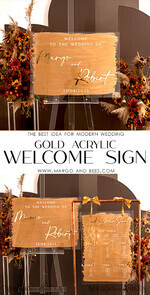 TISCHPLÄNE UND WILLKOMMENSCHILDER FÜR HOCHZEITEN Plexi Gold / Samt Luxuriöses klares und goldenes Hochzeitswillkommensschild, goldene Hochzeitsdekoration, personalisiertes Hochzeitsschild, Hochzeitsboard, Willkommenshochzeitsboard25
